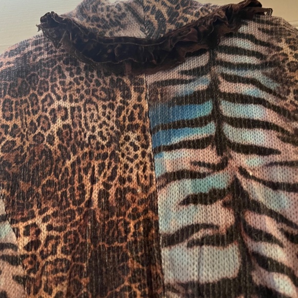 Alberto Makali Leopard print blue jacket size medium - Picture 6 of 8